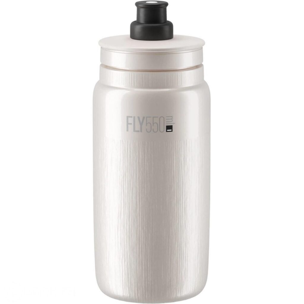 Elite Fly Tex – ultraľahká cyklistická fľaša 550 ml, perleťová biela