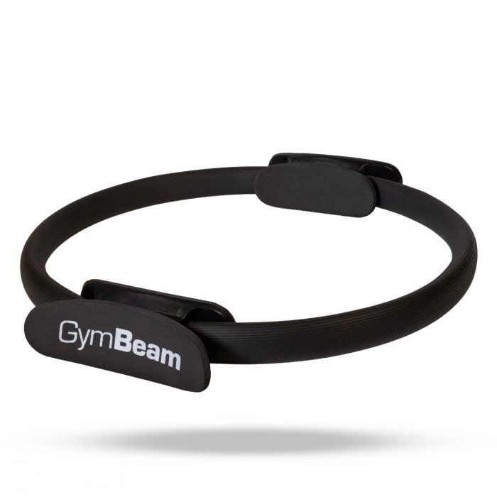 GymBeam Pilates kruh – pružná obruč na pilates s mäkkými úchopmi, čierna