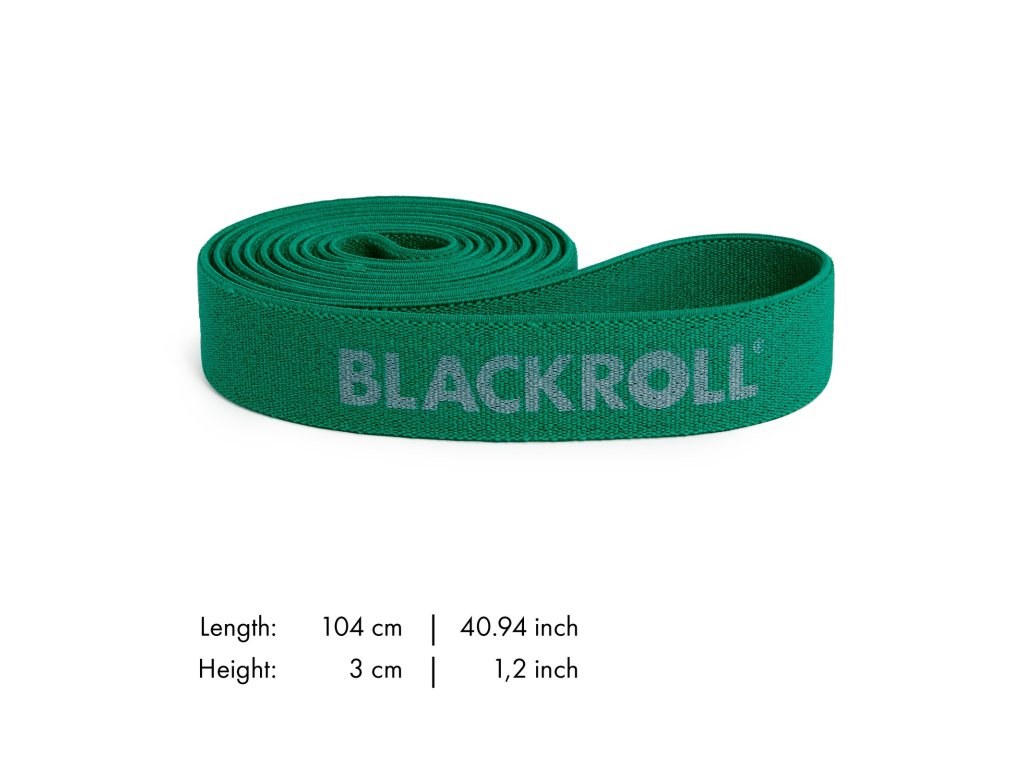 BLACKROLL SUPER BAND – textilná posilňovacia guma 104 cm, stredná, zelená